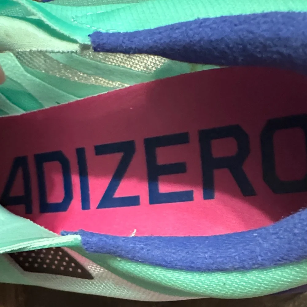 NWOT Adidas-Abizero Ambition - Men's Teal and Black Track Shoes - Size 11.5